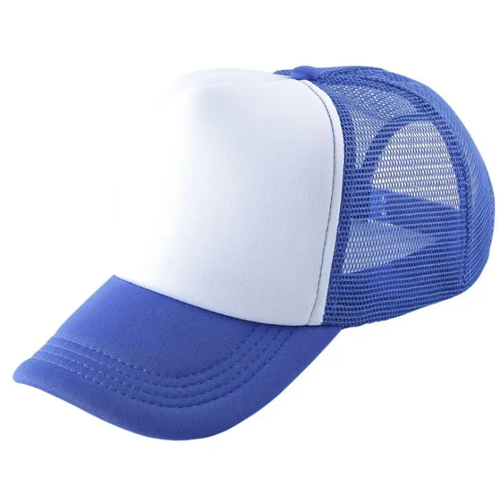 1 Piece Custom Logo Mesh Hats Men's Relaxation Hat Cheap Adult Adjustable Polyester Baseball Caps Students Hat Free Design