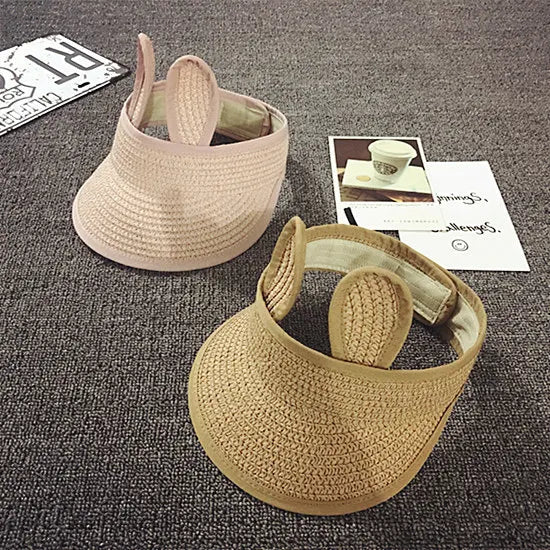 Cartoon Floppy Sun Hat for Kids Summer Beach Cap Sunshade Visor Top Unisex Baby Girl Boy Children's Sun Protection Accessory