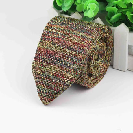 New Style Fashion Men's Colourful Tie Knit Knitted Ties Necktie Normal Slim Classic Woven Cravate Narrow Neckties