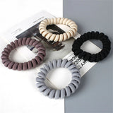 High Elasticity Telephone Coil Hairbands Women Spiral Hair Ties Girls Hair Rings Rope Solid Color Hair Accessories Gum Scrunchy