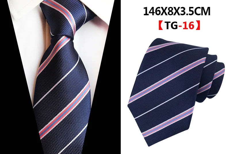 New Design Paisley Plaid Jacquard Woven Silk Mens Ties Neck Tie 8cm Striped Ties for Men Business Suit Business Wedding Party