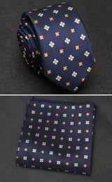 XGVOKH Men Tie Cravat Set Fashion Wedding Ties for Men Hanky Necktie Dot Striped Gravata Jacquard Tie Social Party Accessories