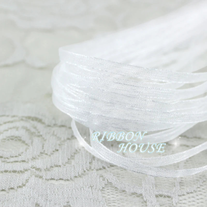 (40 meters/lot) 3mm organza ribbons wholesale gift wedding Christmas decoration wrapping lace