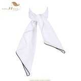 SISHION White Women Scarf Small Square Solid Color Collar Little Cravat Scarves 70*70cm Ladies Chiffon Handkerchief SD0017