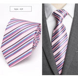 20 Style Formal Ties Business Vestidos Wedding Classic Men's Tie Stripe Grid 8cm Corbatas Dress Fashion Accessories Men Necktie