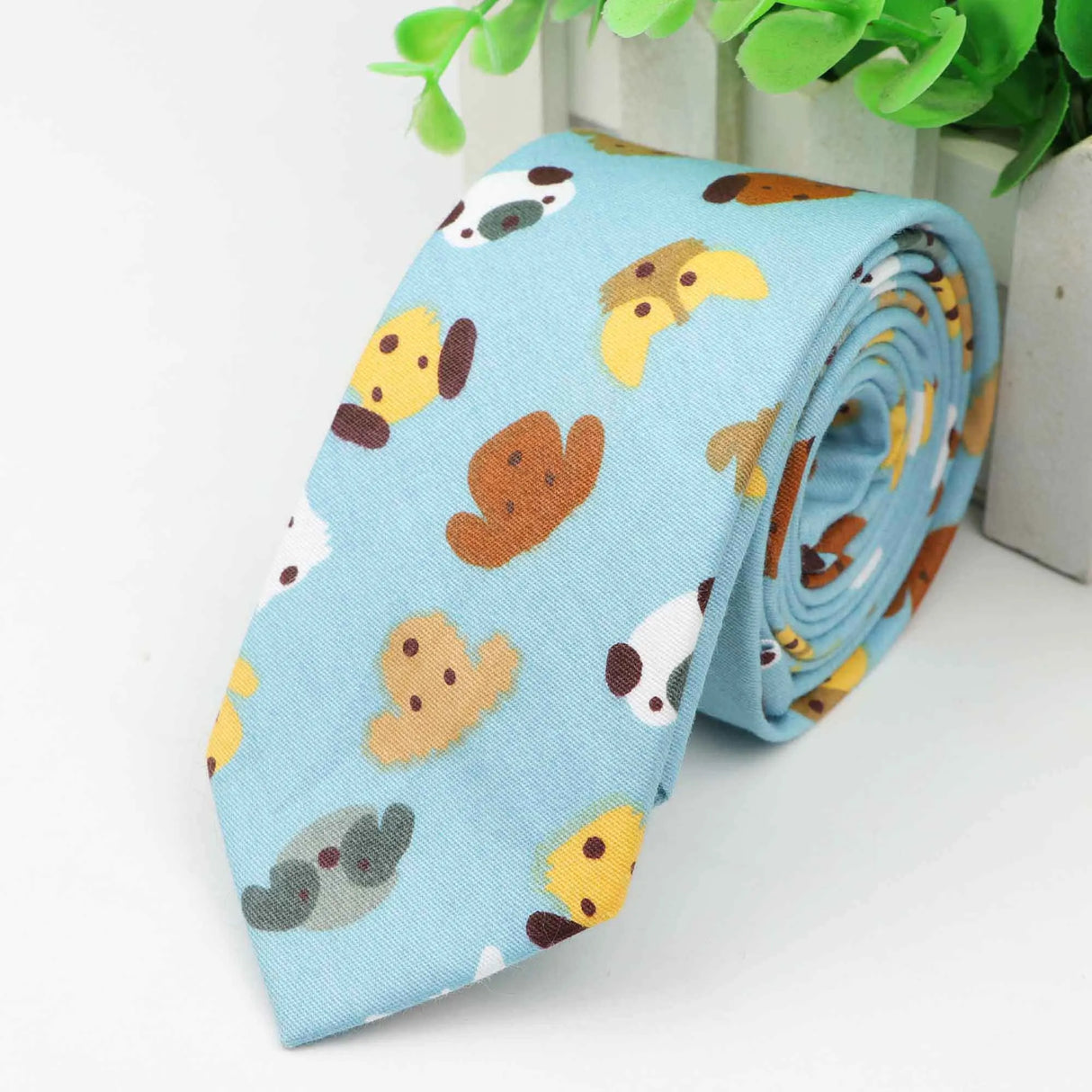 Cotton Men's Colourful Tie Duck Dog Fruit Flower Ties Narrow Kids Children Necktie Slim Skinny Cravate Narrow Thick Neckties