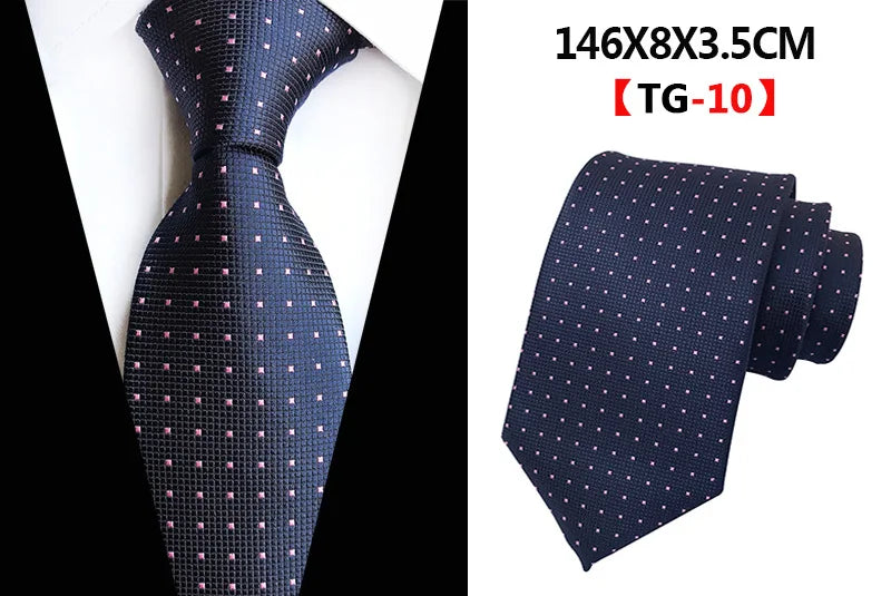 New Design Paisley Plaid Jacquard Woven Silk Mens Ties Neck Tie 8cm Striped Ties for Men Business Suit Business Wedding Party