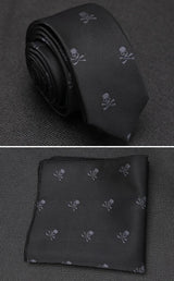 XGVOKH Men Tie Cravat Set Fashion Wedding Ties for Men Hanky Necktie Dot Striped Gravata Jacquard Tie Social Party Accessories