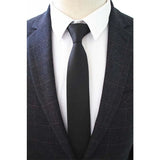 JEMYGINS Original High Quality Cotton 2.4'' Skinny Plaid Solid Cashmere Tie Wool Men Neck Tie For Youth Working Meeting