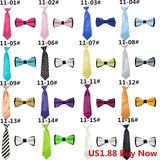 Fashion 3PCS School Boys girls Children Kids brace elastic Suspenders for shirt suspensorio Tie Bowties butterfly  Set TR0001