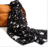 Women Chiffon Scarf 150*45cm thin style Scarfs Print Cat Star Leopard Shawls And Scarves Best Party gift 22009