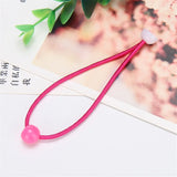 Korean Fashion Elastic Hair Bands DIY Flower Hairband Round Hoop Cute Ribbon Ball Scrunchies 100Pcs/Lot Girls Hair Accessories