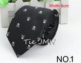 Skull Ties For Men New Casual Slim Classic Polyester Neckties Fashion Man Tie for Wedding Halloween Party Male tie Neckwear