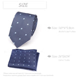 XGVOKH Men Tie Cravat Set Fashion Wedding Ties for Men Hanky Necktie Dot Striped Gravata Jacquard Tie Social Party Accessories