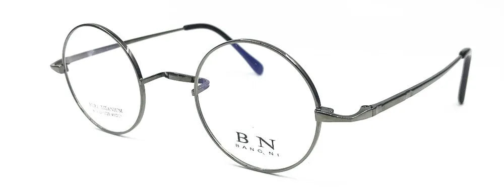 Pure Titanium Vintage 45mm Small Round Eyeglass Frames Full Rim Rx able Glasses