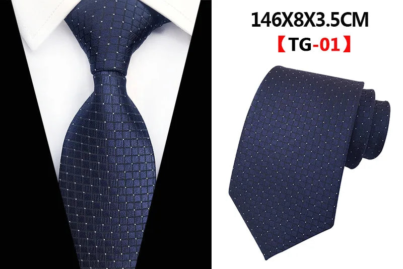 New Design Paisley Plaid Jacquard Woven Silk Mens Ties Neck Tie 8cm Striped Ties for Men Business Suit Business Wedding Party