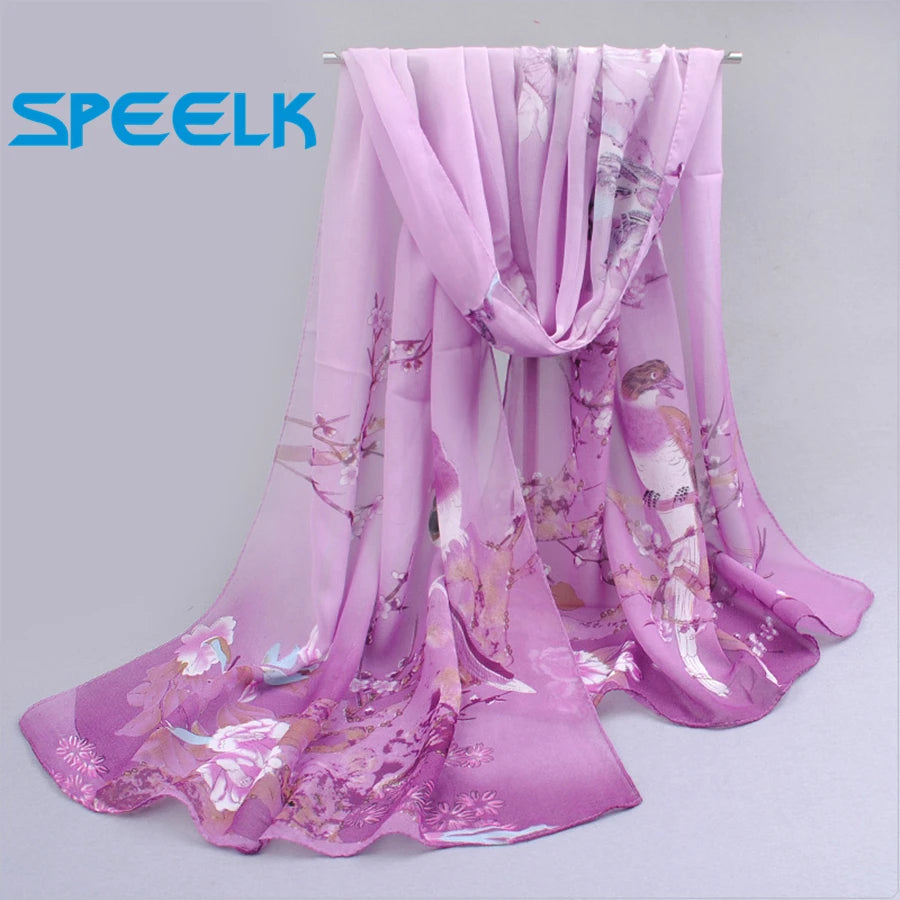 6 Colors New Chiffon Scarves  Women Summer Silk Scarf Chiffon Thin Shawls And Wraps  Foulard Flower Hijab Stoles Wholesale