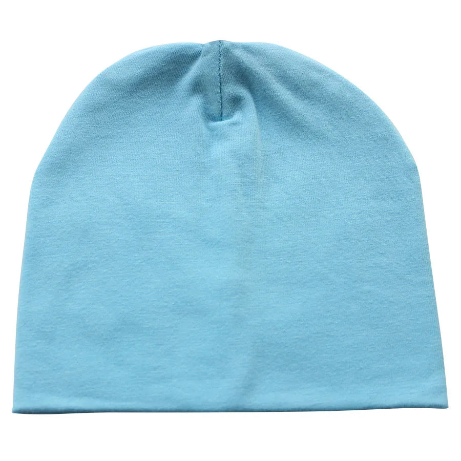 Cotton Newborn Baby Hat Girl Boy Cap Newborn 0-2Years Kids Beanie Candy Color White Black Cotton Casual Nightcap Children Cap