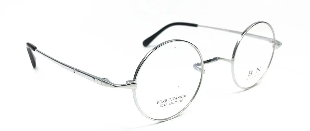 Pure Titanium Vintage 45mm Small Round Eyeglass Frames Full Rim Rx able Glasses