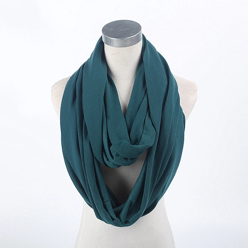 Soft Light Weight Infinity Scarf With Solid Colors Jersey Knit Solid Color Infinity Loop Ring Scarf Circle Scarf New