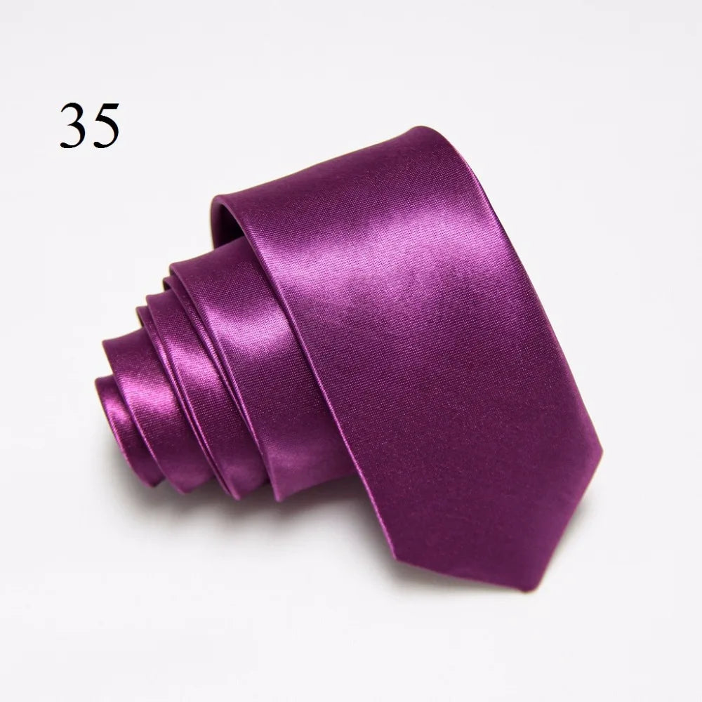 HOOYI Slim Tie Fashion Self Mens Ties for men 5CM Narrow Necktie Wedding Party Gift