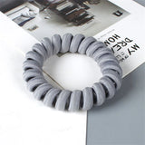 High Elasticity Telephone Coil Hairbands Women Spiral Hair Ties Girls Hair Rings Rope Solid Color Hair Accessories Gum Scrunchy