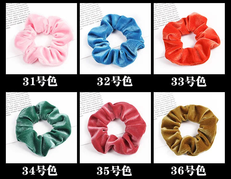 Velvet Scrunchie Women Girls Elastic Hair Rubber Bands Accessories Gum For Women Tie Hair Ring Rope Ponytail Holder Headdress