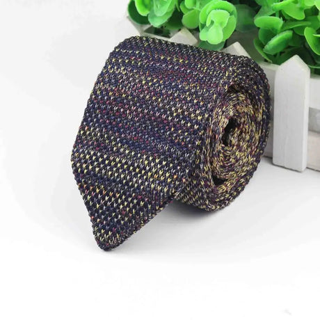 New Style Fashion Men's Colourful Tie Knit Knitted Ties Necktie Normal Slim Classic Woven Cravate Narrow Neckties