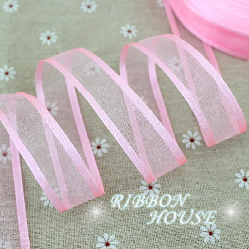 (50 yards/roll)  20mm Organza ribbon Broadside wholesale gift wrapping decoration ribbons