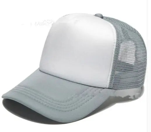 1 Piece Custom Logo Mesh Hats Men's Relaxation Hat Cheap Adult Adjustable Polyester Baseball Caps Students Hat Free Design