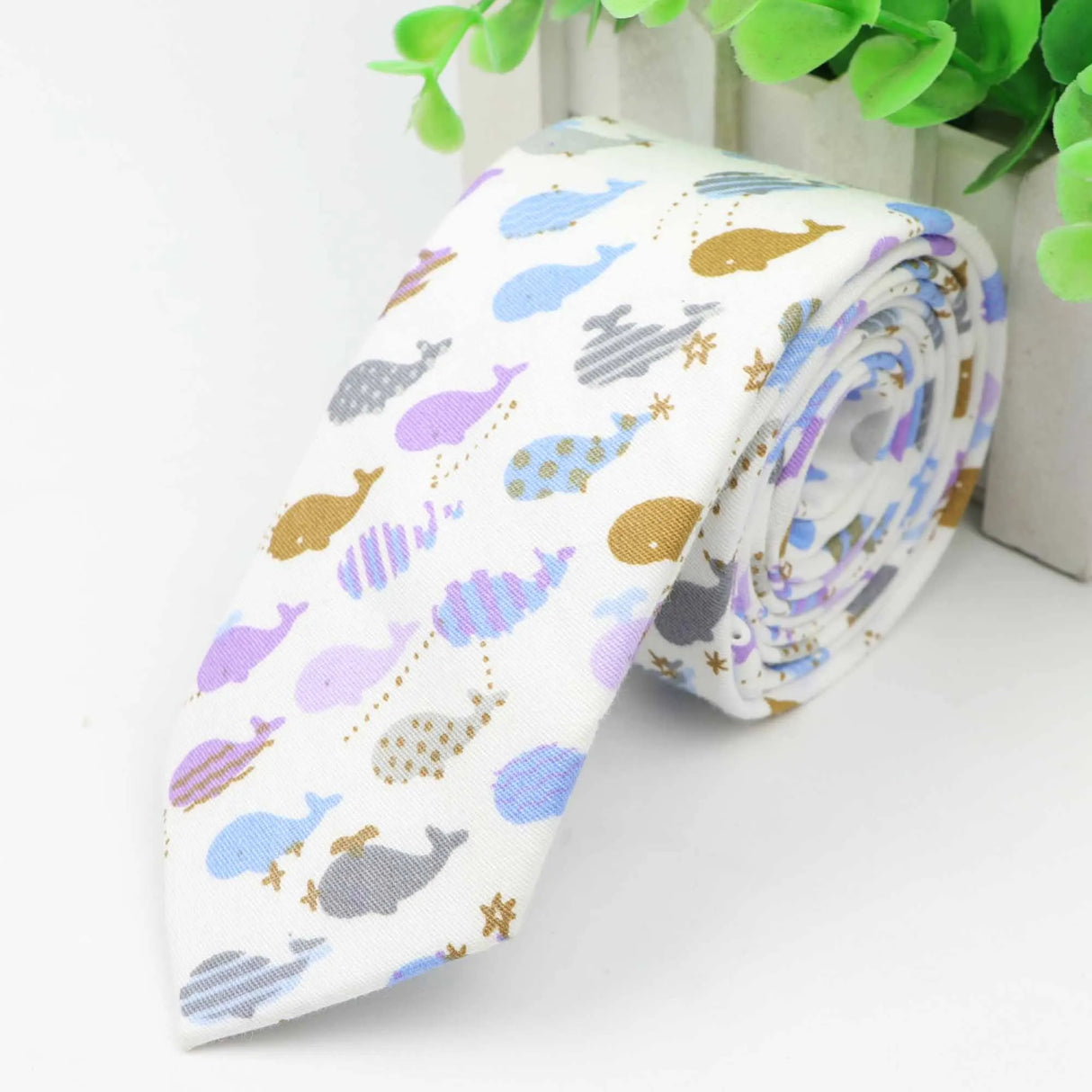 Cotton Men's Colourful Tie Duck Dog Fruit Flower Ties Narrow Kids Children Necktie Slim Skinny Cravate Narrow Thick Neckties