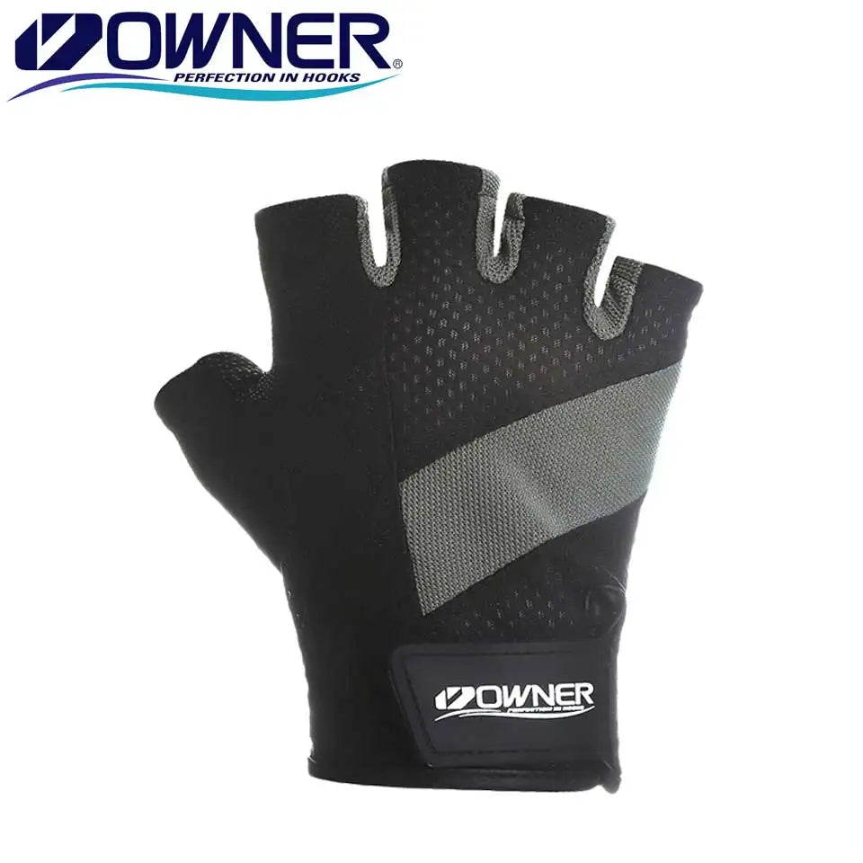 Owner Fishing Gloves Fingerless Men Outdoor Anti-Slip Sport Fishing Gloves mesh-backed fingerless gloves Jigging gloves