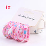 6PCS/Sett Cute Girls Elastic Hair Bands Scrunchies Ponytail Holder Rubber Bands Hair Ties Sweet Kids Hair Rope Hair Accessories