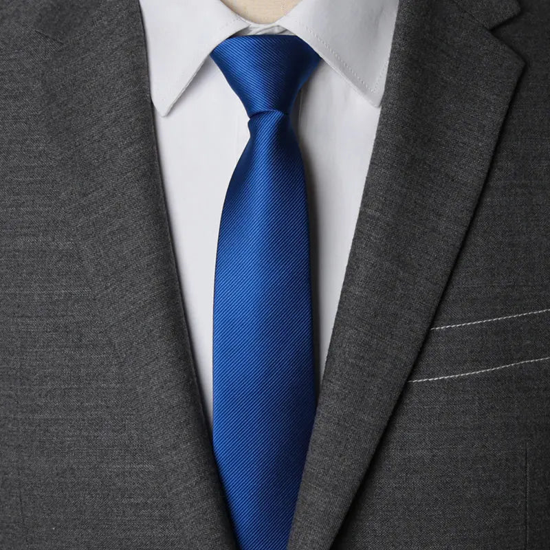 Men Necktie Zipper Lazy Tie Fashion Solid 6cm Ties Business for Man Gravatas Handkerchief Bowtie Mens Wedding Shirt Accessories