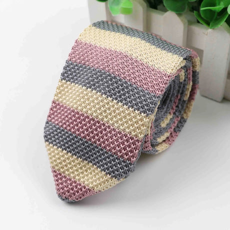 New Style Fashion Men's Colourful Tie Knit Knitted Ties Necktie Normal Slim Classic Woven Cravate Narrow Neckties