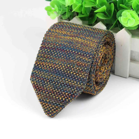 New Style Fashion Men's Colourful Tie Knit Knitted Ties Necktie Normal Slim Classic Woven Cravate Narrow Neckties