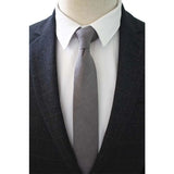 JEMYGINS Original High Quality Cotton 2.4'' Skinny Plaid Solid Cashmere Tie Wool Men Neck Tie For Youth Working Meeting