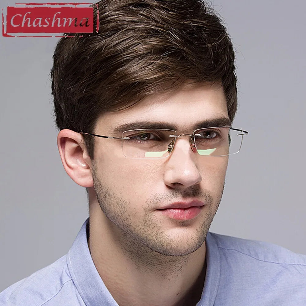 Titanium Eyewear armacao para oculos de grau Frameless Titanium Alloy Eye Glasses Frame Optical Glasses Frames for Women and Men