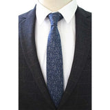 JEMYGINS Original High Quality Cotton 2.4'' Skinny Plaid Solid Cashmere Tie Wool Men Neck Tie For Youth Working Meeting