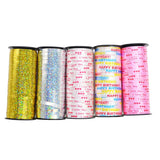 5mm Balloons Ribbons Laser Ribbon for Party Decoration Gifts Box DIY Packing Wedding Decoration Foil Satin Ribbons Accessories