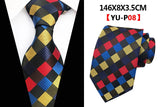 New Design Paisley Plaid Jacquard Woven Silk Mens Ties Neck Tie 8cm Striped Ties for Men Business Suit Business Wedding Party