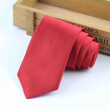 Formal Skinny Size Necktie 2.5inch Groom Gentleman Narrow Ties Men Wedding Party Polyester Gravata 6cm Width