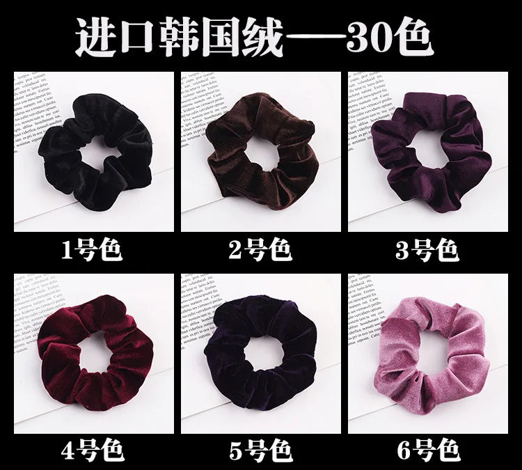 Velvet Scrunchie Women Girls Elastic Hair Rubber Bands Accessories Gum For Women Tie Hair Ring Rope Ponytail Holder Headdress