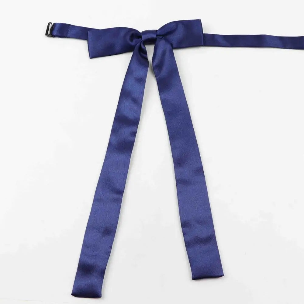 Woman Small Bowtie Fashion Pretty Ribbon Solid Color Butterfly Bowknot Bow Tie Cravat