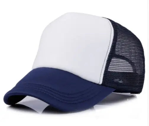 1 Piece Custom Logo Mesh Hats Men's Relaxation Hat Cheap Adult Adjustable Polyester Baseball Caps Students Hat Free Design