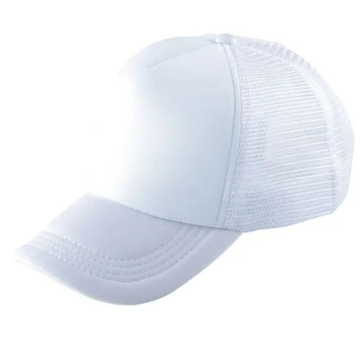 1 Piece Custom Logo Mesh Hats Men's Relaxation Hat Cheap Adult Adjustable Polyester Baseball Caps Students Hat Free Design