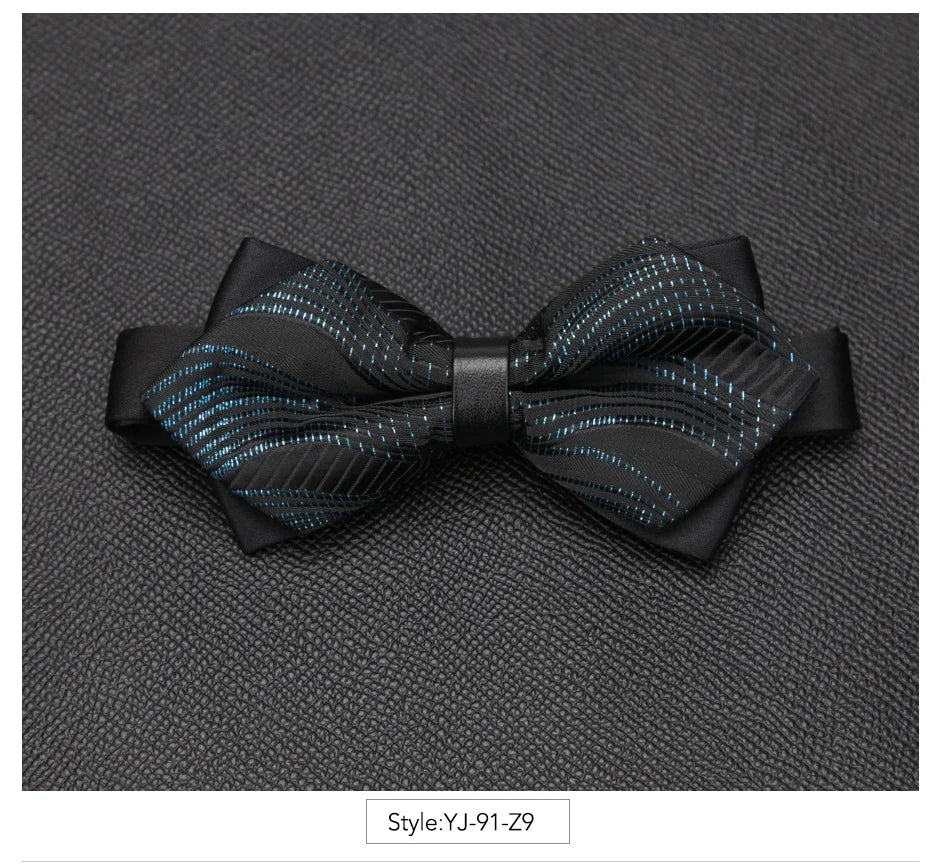 Men Bowtie Newest Butterfly Knot Mens Accessories Luxurious Bow Tie Black Cravat Formal Commercial Suit Wedding Ceremony Ties