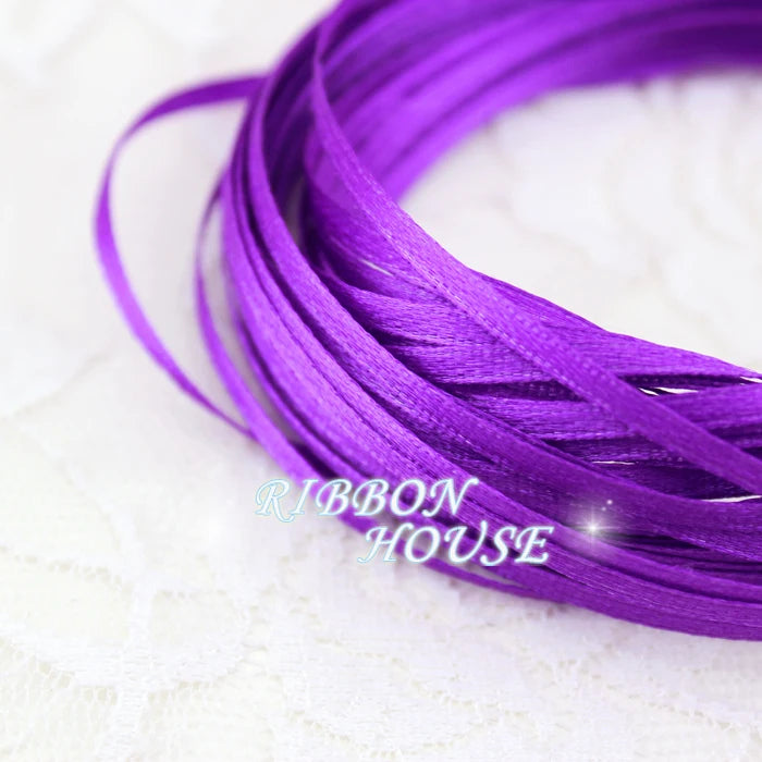 (40 meters/lot) 1/8" (3mm) Single Face Satin Ribbon Webbing Decoration Gift Christmas Ribbons