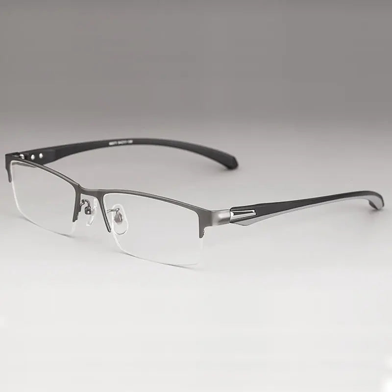 Men Titanium Alloy Eyeglasses Frame for Men Eyewear Flexible Temples Legs IP Electroplating Alloy Material,Full Rim and Half Rim
