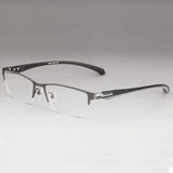 Men Titanium Alloy Eyeglasses Frame for Men Eyewear Flexible Temples Legs IP Electroplating Alloy Material,Full Rim and Half Rim